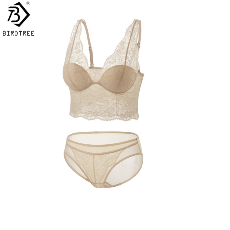Bralette Wireless Soft - Birdtree, Set Bra dan Celana Dalam