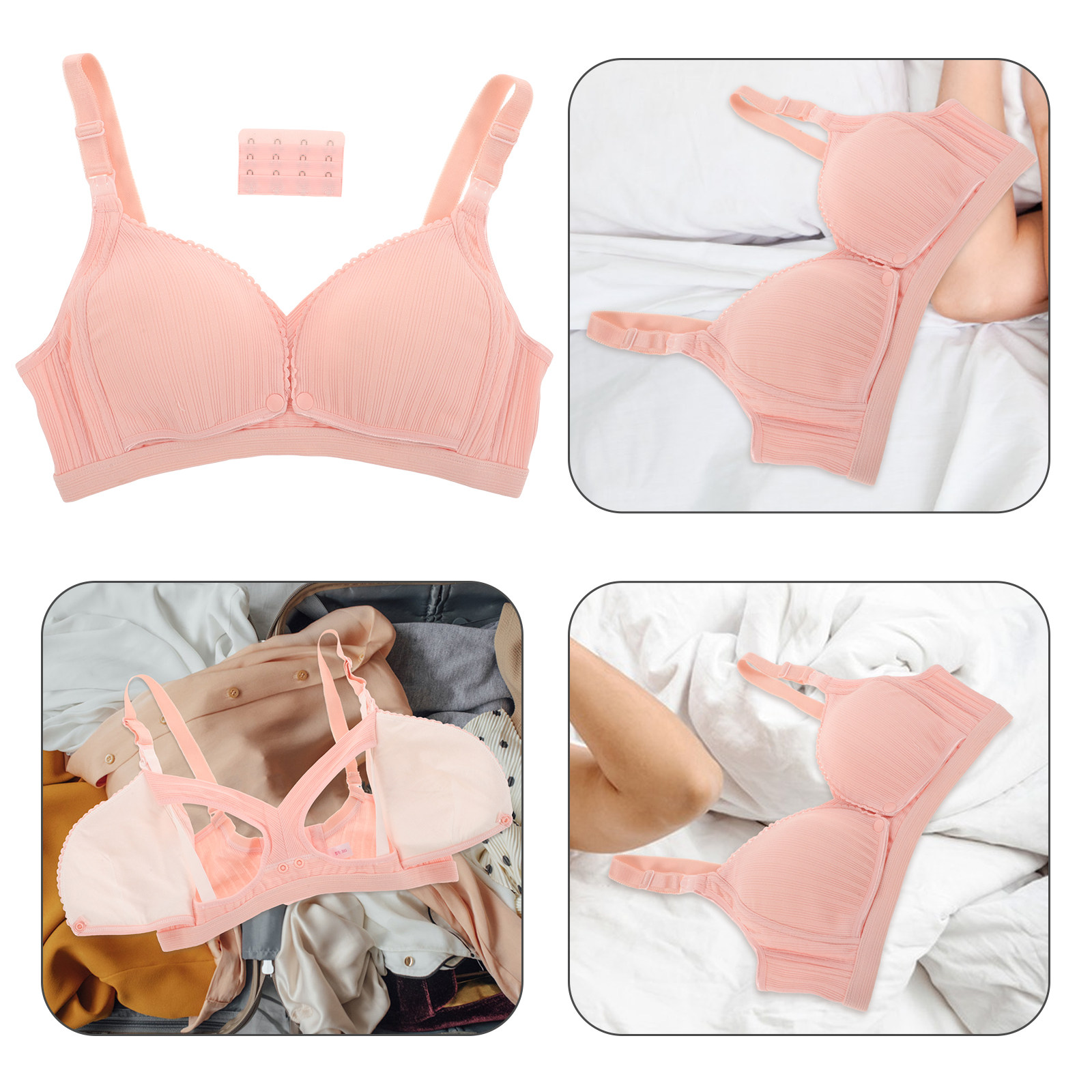 Nursing Bra Sleep - Bra Menyusui Tanpa Kawat Warna Pink