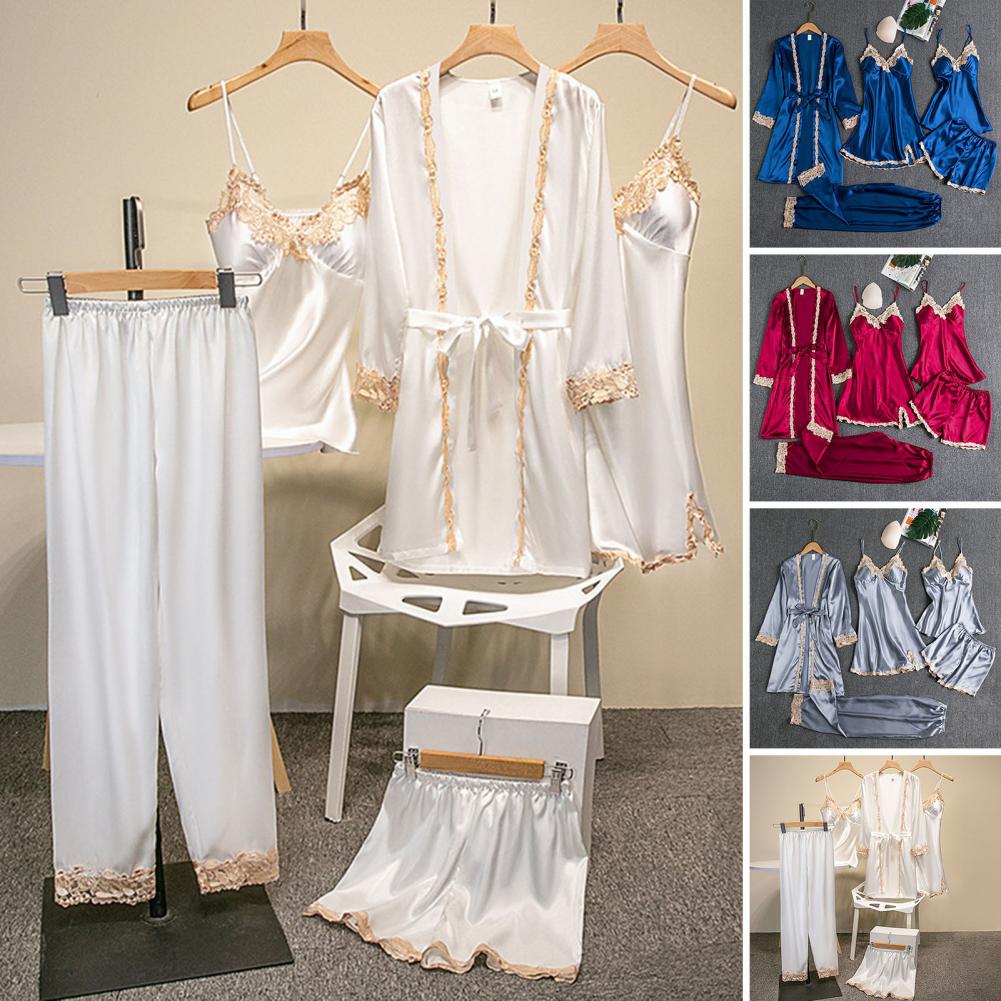 Set piyama seperti sutra untuk - Robe Silk Women ulasan dan harga