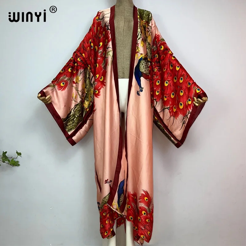 WINYI 2022 Gaun Kimono Kaftan  - Robe Silk Women ulasan dan harga